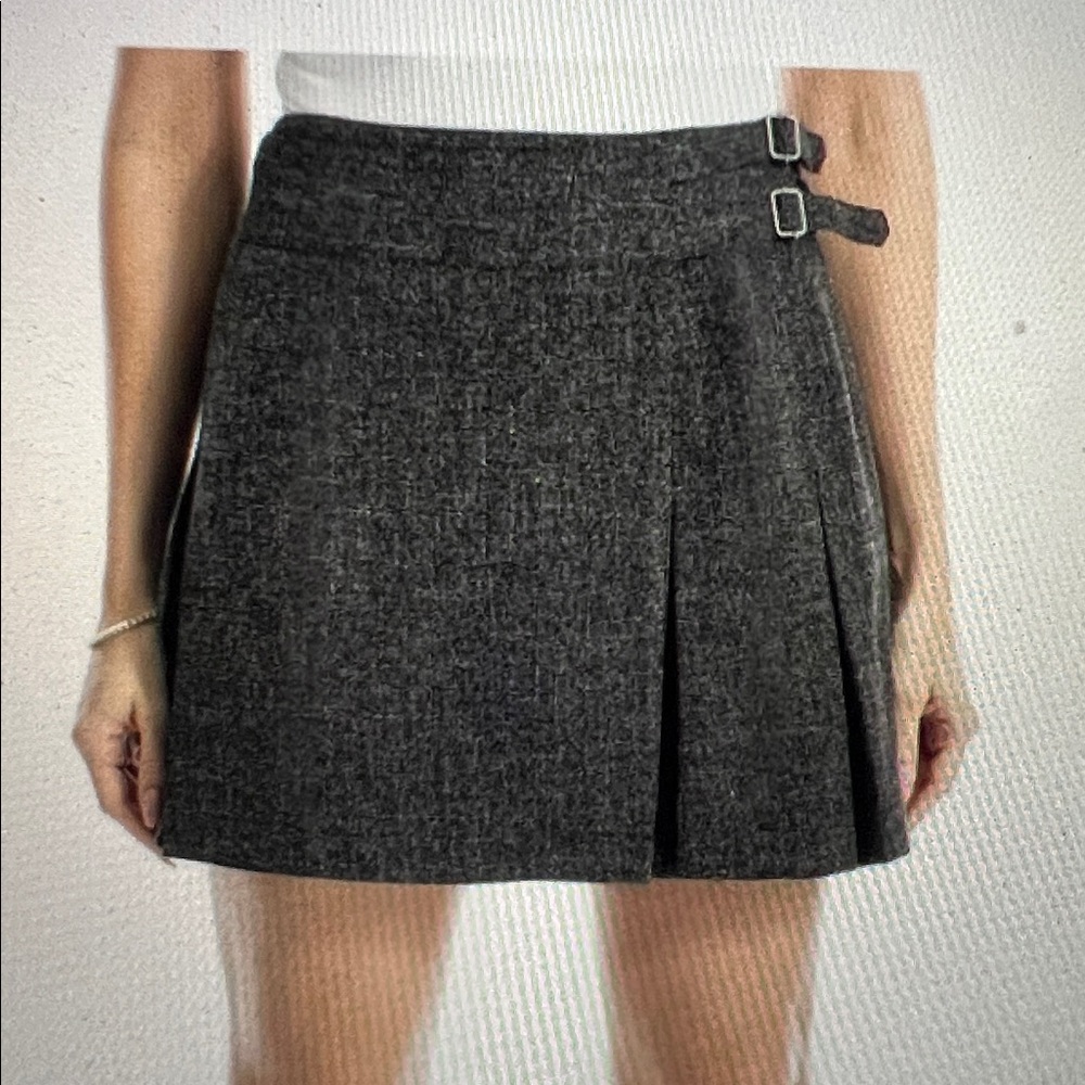 Max Studio Black Tweed Mini Skirt
